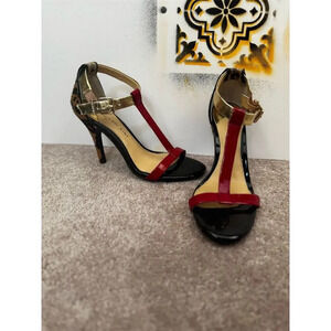 Gianni Bini Women's Multicolor T-Strap Stiletto Sandals Formal